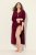 Ulla Popken 749967 Roupão turco com fecho Bordô - Robes & roupões - 