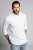 JP1880 790394 Camisa de linho misto de manga comprida com gola alta Branco TALL - TALL camisas - Camisas TALL para Homens Altos