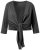 Ulla Popken 794514 Bolero de jersey com nó Antracite - Boleros - 