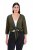 Ulla Popken 794514 Bolero de jersey com nó Verde escuro - Boleros - 