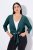 Ulla Popken 794514 Bolero de jersey com nó Petróleo - Boleros - 