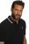 JP1880 802789 Polo com gola de contraste branca Preto - Pólos - Pólos Tamanhos Grandes Homem