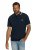 JP1880 802789 Polo com gola de contraste branca Azul-marinho - Pólos - Pólos Tamanhos Grandes Homem