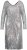 Ulla Popken 804863 Vestido de lantejoulas com decote em V Prateado - Vestidos de noite - Vestidos de festa em tamanhos grandes