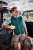 JP1880 Mottled Stretch Knit Stand-up Collar Vest Turquoise Blue - ROUPAS DE HOMEM 2XL-14XL - 