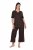 Ulla Popken 806944 Pijama de manga curta Castanho - Pijamas/Loungewear - 