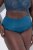 Ulla Popken 809385 Cuecas modeladoras com renda Petróleo - Roupa modeladora - 