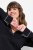 Ulla Popken 812447 Camisa de noite com gola de camisa Preto - Camisas de noite - 