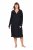 Ulla Popken 812447 Camisa de noite com gola de camisa Preto - Camisas de noite - 