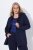 Ulla Popken 812754 Blazer em jersey punto di Roma Azul-marinho - Blazers e Coletes - Blazers em Tamanhos Grandes