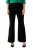 Ulla Popken 813306 Calças de fato largas com cós elástico Preto - Calças de tecido - Calças Largas Femininas Plus Size