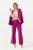 Ulla Popken 813306 Calças de fato largas com cós elástico Magenta - Calças de tecido - Calças Largas Femininas Plus Size