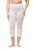 Ulla Popken 815580 Leggings de meia 3/4 com proteção das coxas 80 den Branco - Collants & meias - 