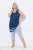 Ulla Popken 815580 Leggings de meia 3/4 com proteção das coxas 80 den Azul claro - Collants & meias - 