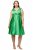 Ulla Popken 817135 Vestido de noite evasê com decote em V Verde - Vestidos de noite - Vestidos de festa em tamanhos grandes
