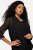 Ulla Popken 817211 Casaco oversize em chiffon com gola xaile Preto - Jaquetas - Casacos plus size para mulher