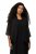 Ulla Popken 817211 Casaco oversize em chiffon com gola xaile Preto - Jaquetas - Casacos plus size para mulher