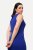 Ulla Popken 817591 Vestido de malha com decote em V Azul - Vestidos de malha - 