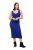 Ulla Popken 817591 Vestido de malha com decote em V Azul - Vestidos de malha - 