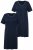 Ulla Popken 819289 Camisa de noite de manga curta pack de 2 Azul-marinho - Camisas de noite - 
