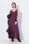 Ulla Popken 820341 Vestido de cetim sem mangas com decote em V Bordô - Vestidos de noite - Vestidos de festa em tamanhos grandes
