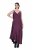 Ulla Popken 820341 Vestido de cetim sem mangas com decote em V Bordô - Vestidos de noite - Vestidos de festa em tamanhos grandes