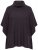 Ulla Popken 820620 Camisola poncho com gola alta Castanho mogno - Ponchos e capas - 