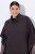 Ulla Popken 820620 Camisola poncho com gola alta Castanho mogno - Ponchos e capas - 