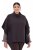 Ulla Popken 820620 Camisola poncho com gola alta Castanho mogno - Ponchos e capas - 