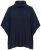 Ulla Popken 820620 Camisola poncho com gola alta Azul-marinho - Ponchos e capas - 