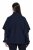 Ulla Popken 820620 Camisola poncho com gola alta Azul-marinho - Ponchos e capas - 