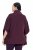 Ulla Popken 820620 Camisola poncho com gola alta Ameixa - Ponchos e capas - 