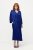 Ulla Popken 821110 Vestido de cetim de manga curta com decote em V Azul-marinho - Vestidos de noite - Vestidos de festa em tamanhos grandes