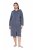 Ulla Popken 821543 Roupão turco às riscas Antracite - Robes & roupões - 