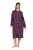 Ulla Popken 821543 Roupão turco às riscas com fecho Castanho - Robes & roupões - 