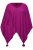 Ulla Popken Knit Pointed Hem Poncho Berry - Sweatshirts & hoodies - 