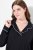 Ulla Popken 823030 Pijama com gola de camisa Preto - Pijamas/Loungewear - 