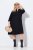 Ulla Popken 823290 Vestido midi com decote em V Preto - Vestidos midi - Vestidos Midi Tamanhos Grandes