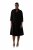 Ulla Popken 823290 Vestido midi com decote em V Preto - Vestidos midi - Vestidos Midi Tamanhos Grandes