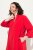 Ulla Popken 823290 Vestido evasê com bolsos Vermelho - Vestidos midi - Vestidos Midi Tamanhos Grandes