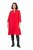 Ulla Popken 823290 Vestido evasê com bolsos Vermelho - Vestidos midi - Vestidos Midi Tamanhos Grandes