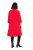 Ulla Popken 823290 Vestido evasê com bolsos Vermelho - Vestidos midi - Vestidos Midi Tamanhos Grandes