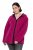 Ulla Popken 823371 Casaco teddy com capuz e bolsos acolchoados Fúcsia - Roupa polar - 