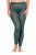 Ulla Popken 823383 Leggings de meia às bolinhas Verde azeitona - Collants & meias - 
