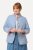 Ulla Popken 823538 Blazer em mistura de linho com gola alta Azul claro - Blazers e Coletes - Blazers em Tamanhos Grandes