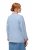 Ulla Popken 823538 Blazer em mistura de linho com gola alta Azul claro - Blazers e Coletes - Blazers em Tamanhos Grandes