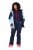 Ulla Popken 824297 Calças softshell com polainas para neve Azul-marinho - Roupa de esqui - 