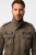 JP1880 Field Jacket with Badges Vintage Look TALL Moss Green - TALL casacos - Casacos TALL para homens altos