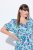 Ulla Popken 824966 Vestido camiseiro floral Azul-marinho - Vestidos camiseiros - 