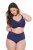 Ulla Popken 825676 Cuecas modeladoras de cintura alta Azul real - Roupa modeladora - 